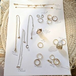 ALL SOLID GOLD Bracelets, Necklaces, Rings, Earrings W/ Genuine and Lab Diamonds
